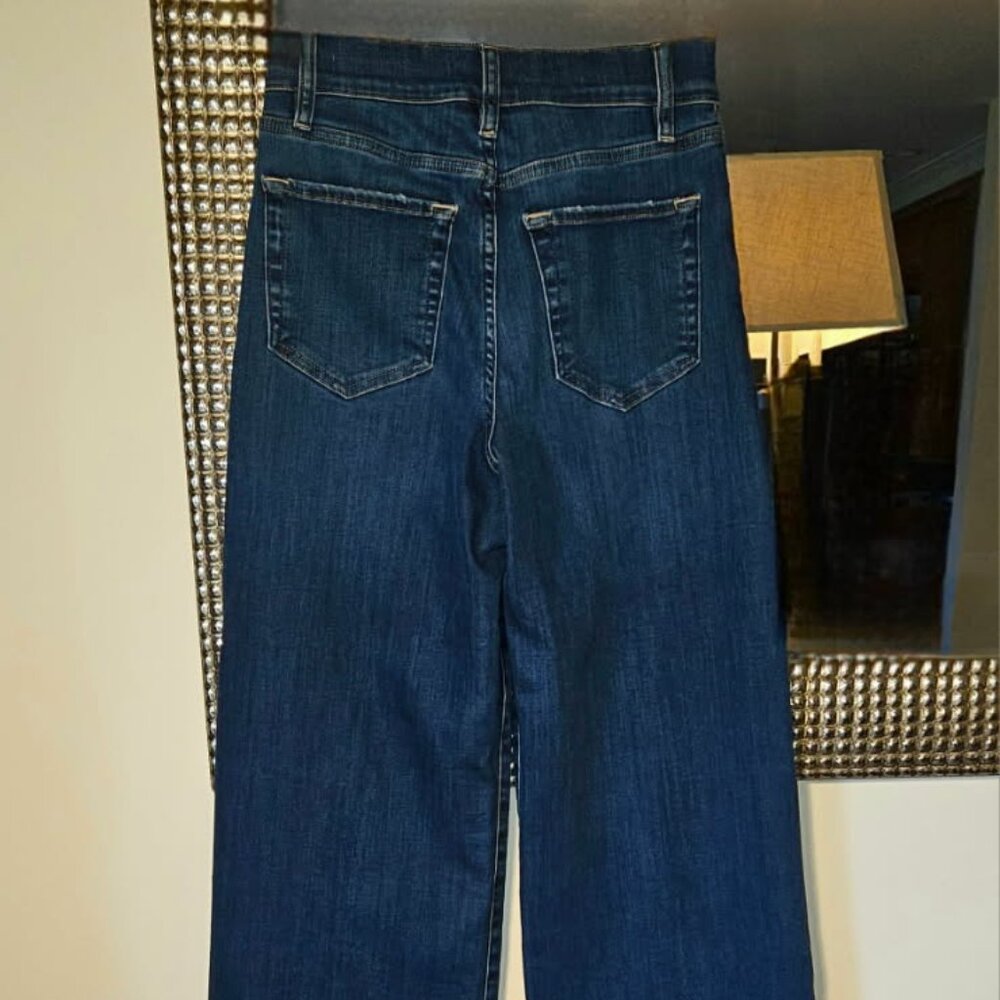 Frame Le Slim Palazzo jeans, fitted hip, high-rise, wide-leg sz 25 NEW w/tags - Picture 14 of 14